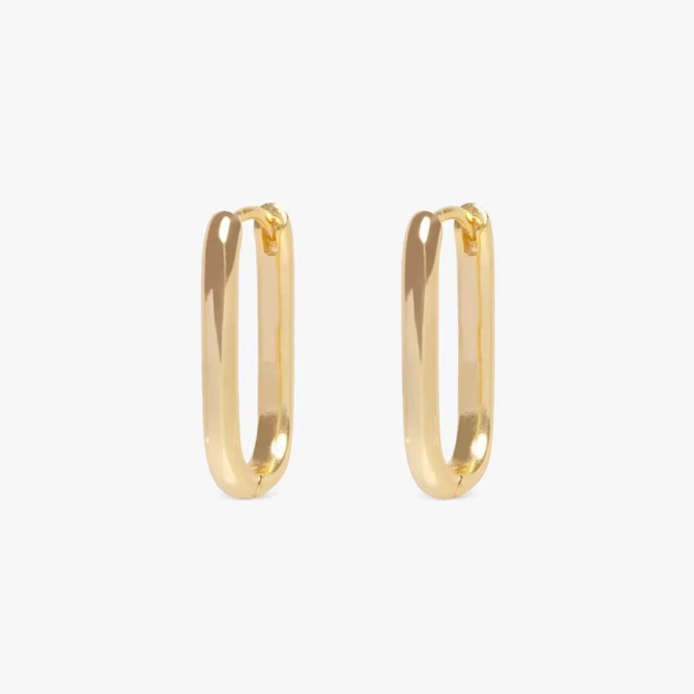 ✨ Aretes Aro Cuadrado Acero Inoxidable