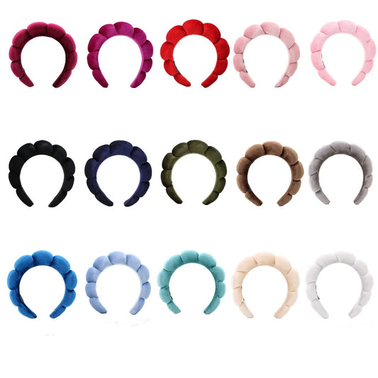💆♀️ Diadema de spa acolchada en terciopelo: suave, cómoda y perfecta para lavar el rostro, retirar maquillaje o usar en la ducha. ¡Un accesorio elegante y práctico para tu rutina de cuidado facial!