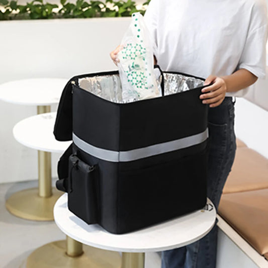 Mochila térmica para delivery, 30L de capacidad, perfecta para llevar comida o compras y mantenerlas calientes o frías. Ideal para riders y repartidores.