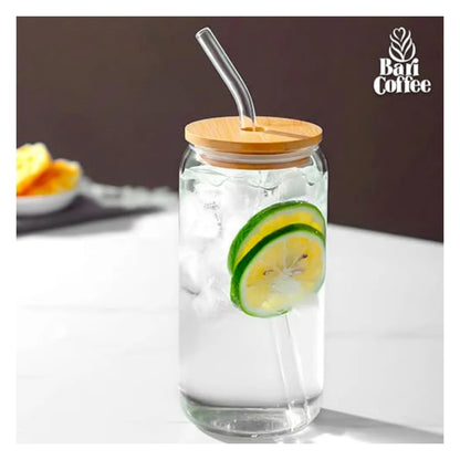 🥤 Set de Vasos Baricoffee con Tapa de Bambú 16 oz.