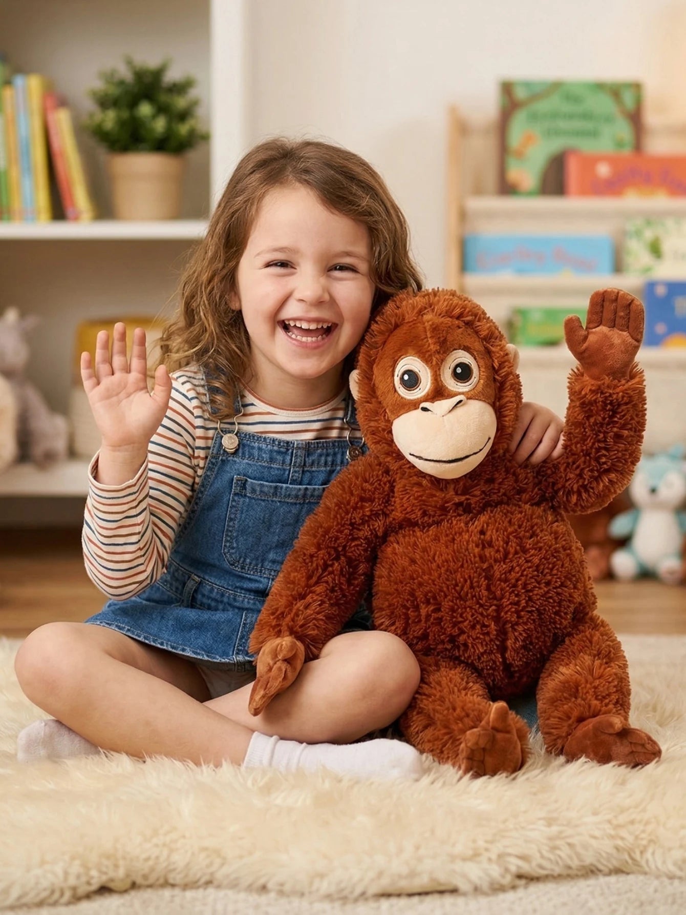 🦧 Peluche Punch Monkey de 55 cm: un orangután suave y realista, perfecto para abrazar y convertirse en tu amigo de zoológico favorito. ¡Diversión y ternura en tamaño grande!