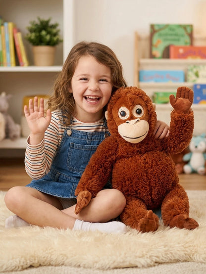 🦧 Peluche Punch Monkey de 55 cm: un orangután suave y realista, perfecto para abrazar y convertirse en tu amigo de zoológico favorito. ¡Diversión y ternura en tamaño grande!