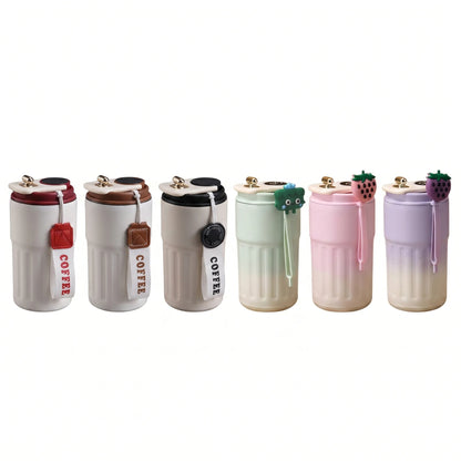 Termo inteligente de acero inoxidable 316 con pantalla LED de temperatura, 450ml. Mantiene café, té o agua a la temperatura ideal. Portátil, hermético y perfecto para oficina, gimnasio o viajes. ¡Tecnología y estilo en cada sorbo!