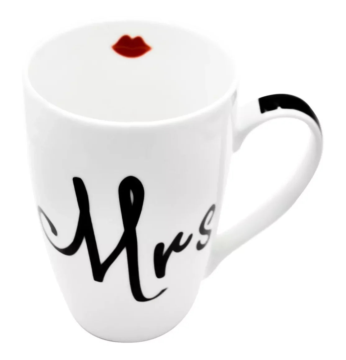 Set Mr & Mrs. 500ml white/black B.G porcelain coffee cups Set