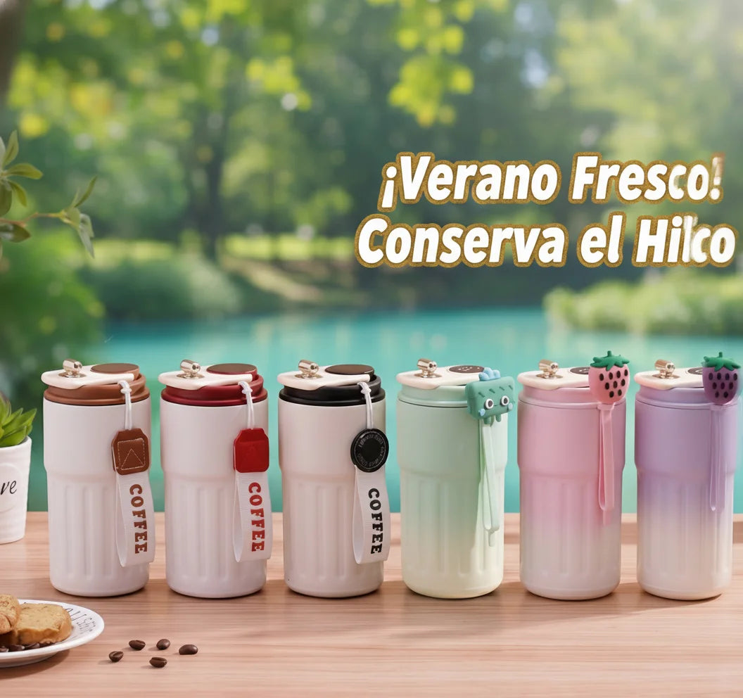 Termo inteligente de acero inoxidable 316 con pantalla LED de temperatura, 450ml. Mantiene café, té o agua a la temperatura ideal. Portátil, hermético y perfecto para oficina, gimnasio o viajes. ¡Tecnología y estilo en cada sorbo!