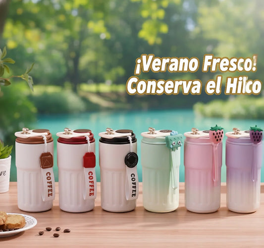 Termo inteligente de acero inoxidable 316 con pantalla LED de temperatura, 450ml. Mantiene café, té o agua a la temperatura ideal. Portátil, hermético y perfecto para oficina, gimnasio o viajes. ¡Tecnología y estilo en cada sorbo!