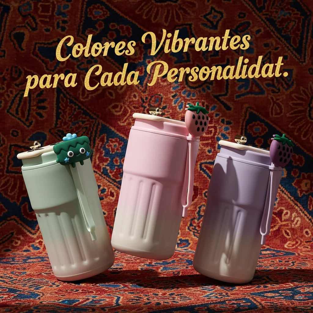 Termo inteligente de acero inoxidable 316 con pantalla LED de temperatura, 450ml. Mantiene café, té o agua a la temperatura ideal. Portátil, hermético y perfecto para oficina, gimnasio o viajes. ¡Tecnología y estilo en cada sorbo!