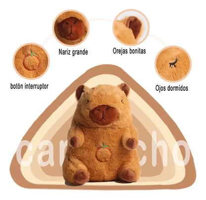 🦫 Peluche biónico de capibara para niños, suave y realista. Ideal para abrazar, brindar calma y convertirse en el compañero perfecto. Regalo creativo y reconfortante.