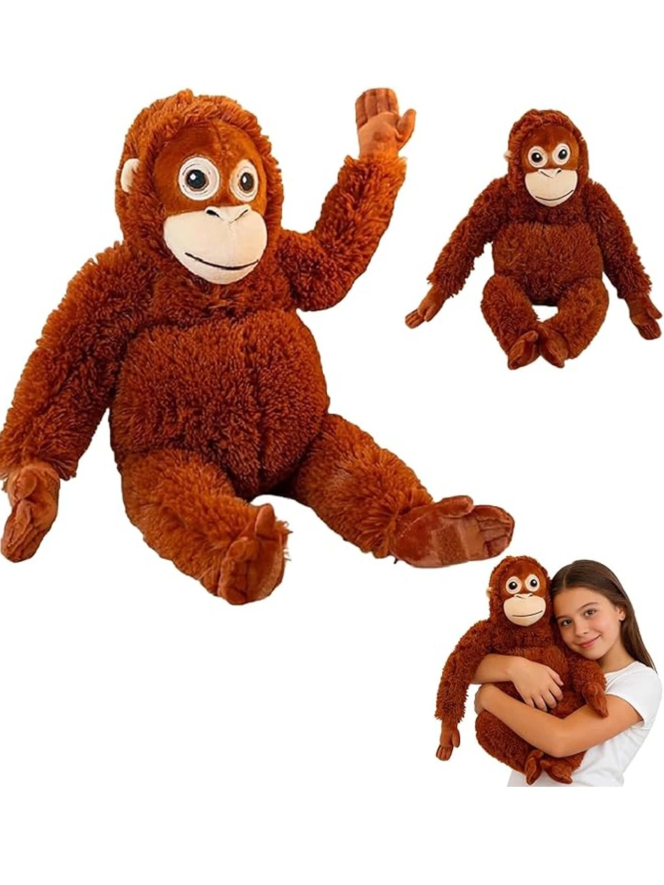 🦧 Peluche Punch Monkey de 55 cm: un orangután suave y realista, perfecto para abrazar y convertirse en tu amigo de zoológico favorito. ¡Diversión y ternura en tamaño grande!