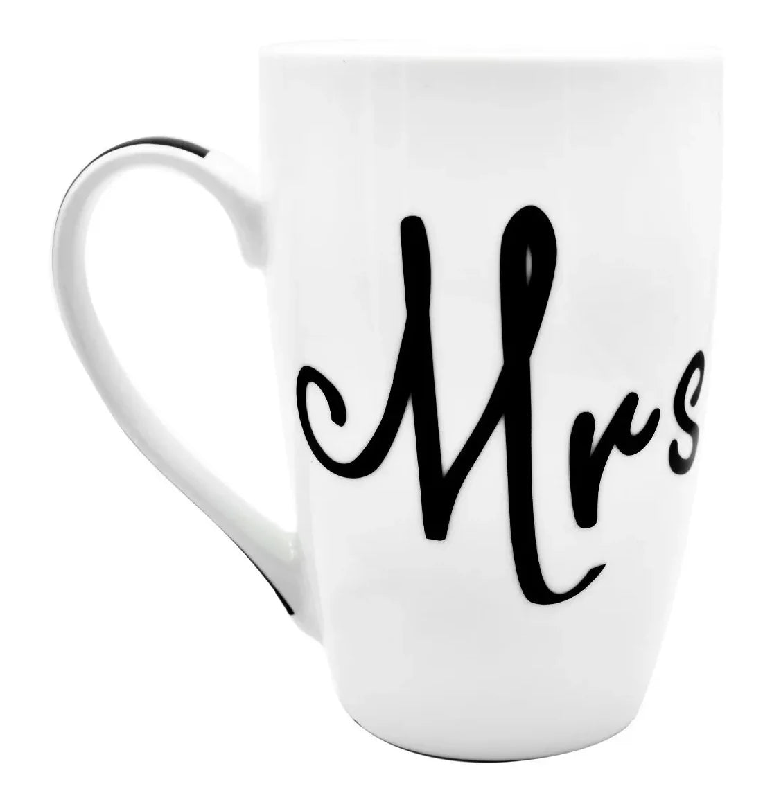 Set Mr & Mrs. 500ml white/black B.G porcelain coffee cups Set