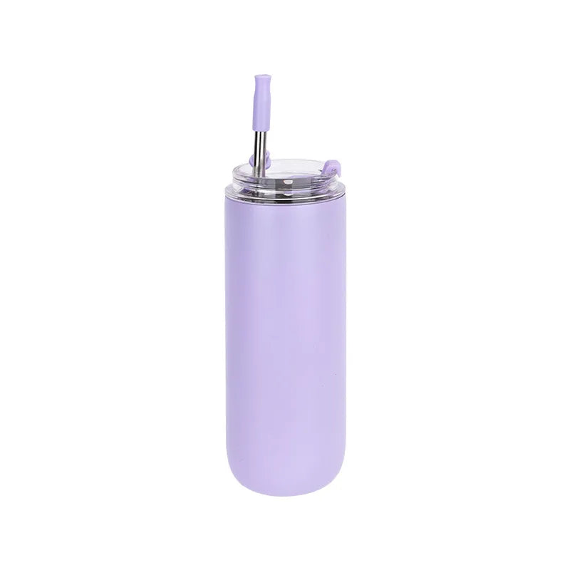 Vaso térmico con popote:  480 ml con Popote Vaso térmico de acero inoxidable con capacidad de 480 ml. Incluye popote, ideal para mantener frías tus bebidas favoritas. Perfecto para uso diario en casa, oficina o actividades al aire libre.