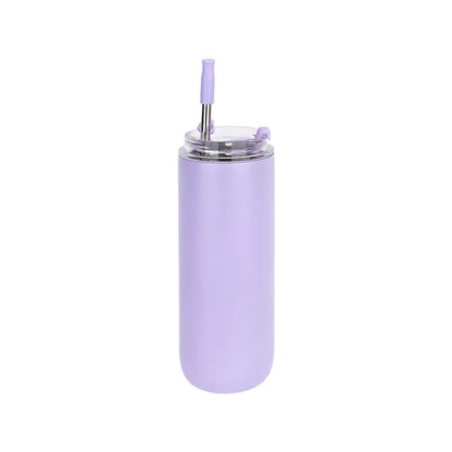 Vaso térmico con popote:  480 ml con Popote Vaso térmico de acero inoxidable con capacidad de 480 ml. Incluye popote, ideal para mantener frías tus bebidas favoritas. Perfecto para uso diario en casa, oficina o actividades al aire libre.
