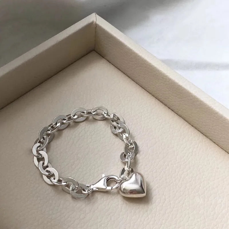 ✨Pulsera punk de plata 925 con cuentas geométricas e inscripción “Peace of Mind”. Diseño irregular y ajustable, ideal para mujer o niña. Joyería de moda perfecta como regalo especial.