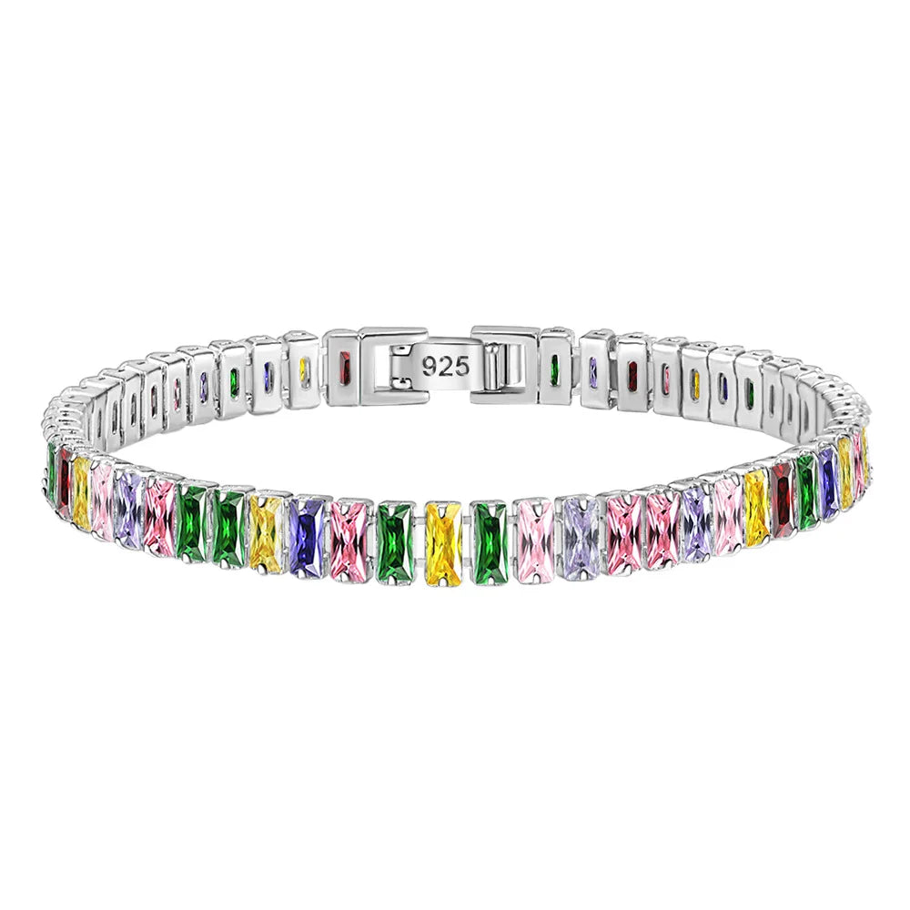 💎 Pulsera Andara Plata 925 con Cristales de colores
