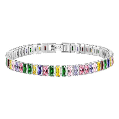 💎 Pulsera Andara Plata 925 con Cristales de colores