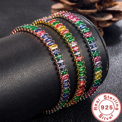 💎 Pulsera Andara Plata 925 con Cristales de colores