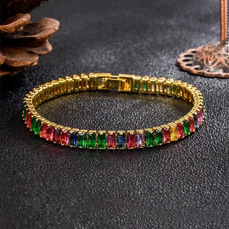 💎 Pulsera Andara Plata 925 con Cristales de colores