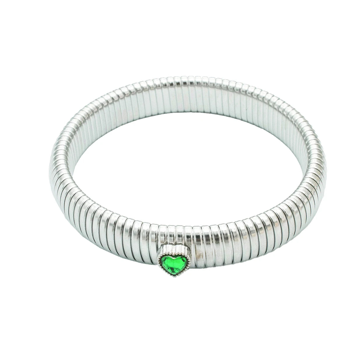 Pulsera retro de acero inoxidable, impermeable y elástica, con acabado pulido y baño de oro 18K. Joyería de moda unisex para hombre y mujer