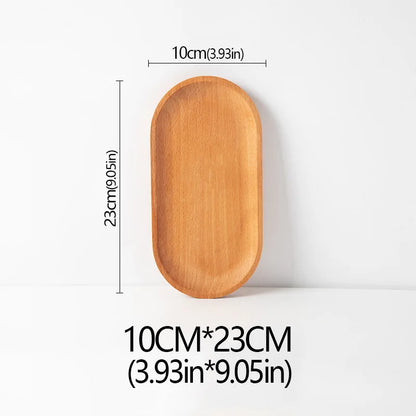 Plato de madera de haya, ideal para frutas, postres, dulces o como bandeja decorativa en buffet y cenas.”