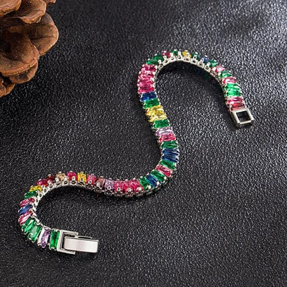 💎 Pulsera Andara Plata 925 con Cristales de colores