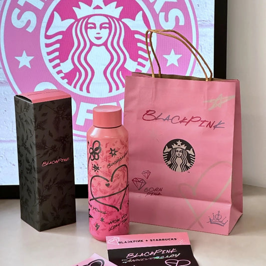 🌟 Tumbler Blackpink x Starbucks Inoxidable para cafe o bebidas favoritas