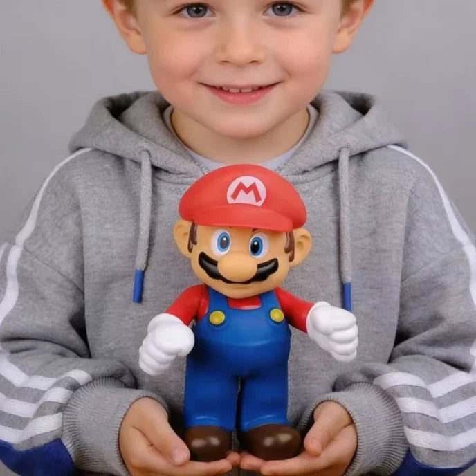Figura Mario Bros Grande PVC 17–38 cm - Coleccionable de la serie Mario en tamaño grande (17–38 cm). Figura de PVC estilo anime, ideal como juguete, modelo decorativo o regalo de cumpleaños para fans.