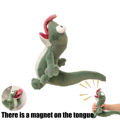 Peluche de Lagartija gritando con lengua magnética, peluche para alivio del estrés squishy