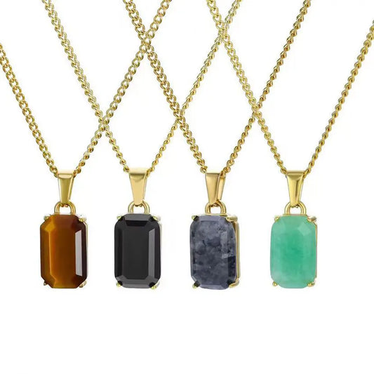 collar unisex con piedras, cuarzos, etc