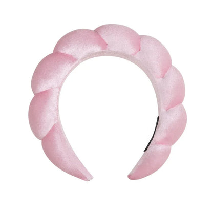 💆‍♀️ Diadema de spa acolchada en terciopelo: suave, cómoda y perfecta para lavar el rostro, retirar maquillaje o usar en la ducha. ¡Un accesorio elegante y práctico para tu rutina de cuidado facial!