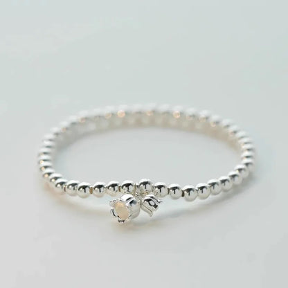 ✨Pulsera punk de plata 925 con cuentas geométricas e inscripción “Peace of Mind”. Diseño irregular y ajustable, ideal para mujer o niña. Joyería de moda perfecta como regalo especial.