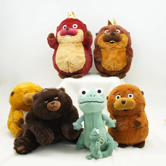Peluche kawaii de castor, suave y esponjoso de pelicula animacion