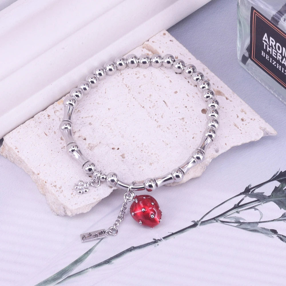 ✨Pulsera punk de plata 925 con cuentas geométricas e inscripción “Peace of Mind”. Diseño irregular y ajustable, ideal para mujer o niña. Joyería de moda perfecta como regalo especial.