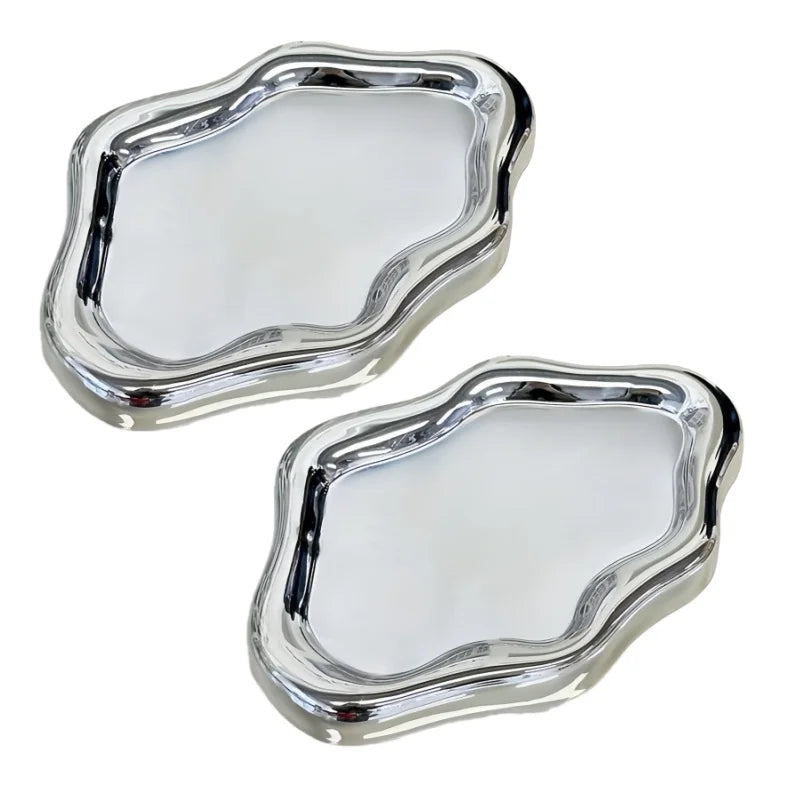 Bandeja de tocador con forma de nube, plato de plástico para joyas, anillos, pendientes, perfume y llaves. Bonita y original decoración