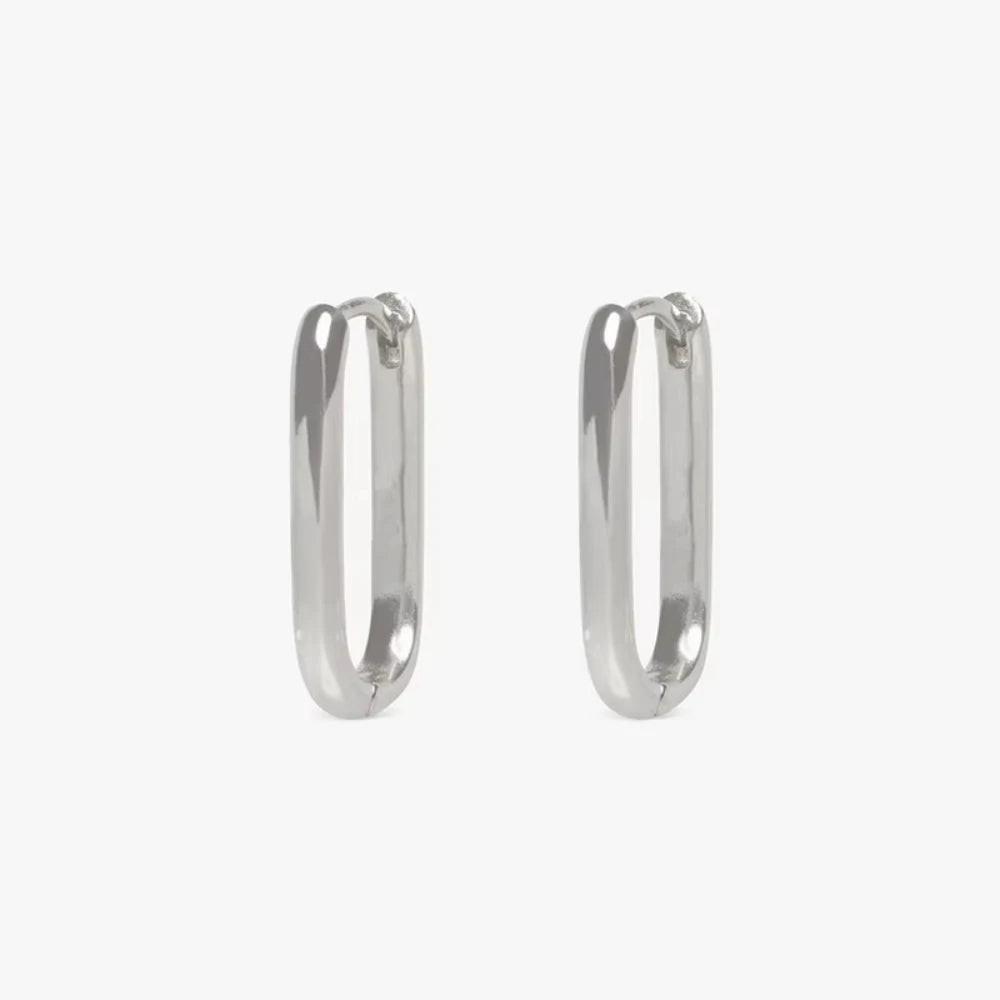✨ Aretes Aro Cuadrado Acero Inoxidable