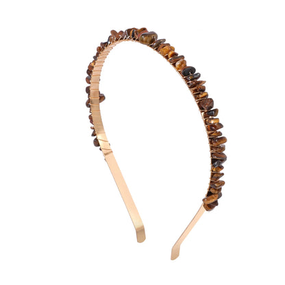 Diadema Piedras Naturales con Cristales  Descripción corta:   Headband con diseño irregular de amatistas y aguamarinas en cuentas tipo chip. Accesorio bohemio y elegante para mujer, ideal para darle un toque único a tu look en fiestas o uso diario.