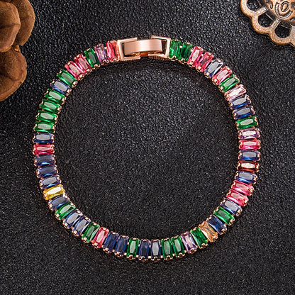 💎 Pulsera Andara Plata 925 con Cristales de colores