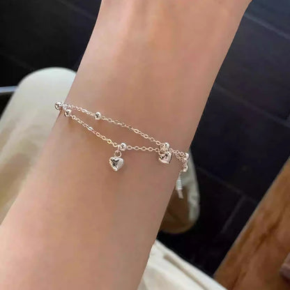 ✨Pulsera punk de plata 925 con cuentas geométricas e inscripción “Peace of Mind”. Diseño irregular y ajustable, ideal para mujer o niña. Joyería de moda perfecta como regalo especial.