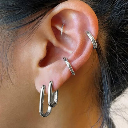 ✨ Aretes Aro Cuadrado Acero Inoxidable