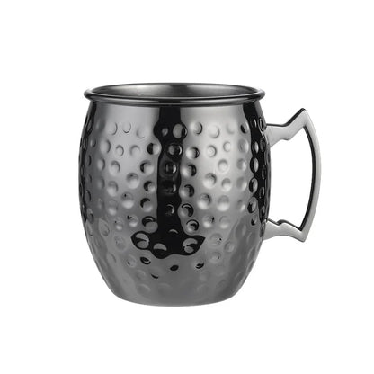 Taza Moscow Mule de acero con asa: resistente, elegante y perfecta para cerveza, vino o cócteles. ¡Un toque moderno que convierte cada brindis en una experiencia única!