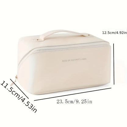 Organizador de maquillaje y kit de tocador femenino. Bolsa de lujo con cierre, ideal para cosméticos y artículos de viaje. Práctica, elegante y perfecta para mantener todo en orden.