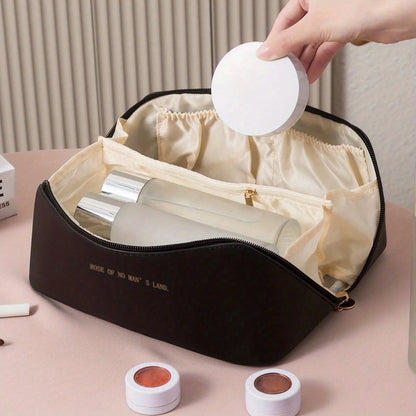 Organizador de maquillaje y kit de tocador femenino. Bolsa de lujo con cierre, ideal para cosméticos y artículos de viaje. Práctica, elegante y perfecta para mantener todo en orden.
