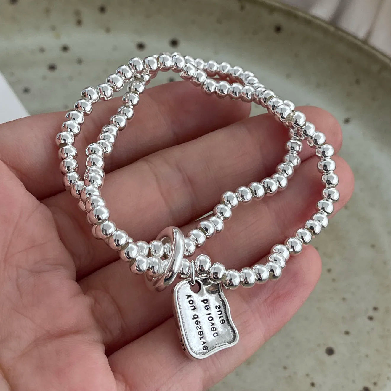 Pulseras de plata 925 para mujer y hombre, accesorios de moda vintage con cuentas y dije, joyería de fiesta