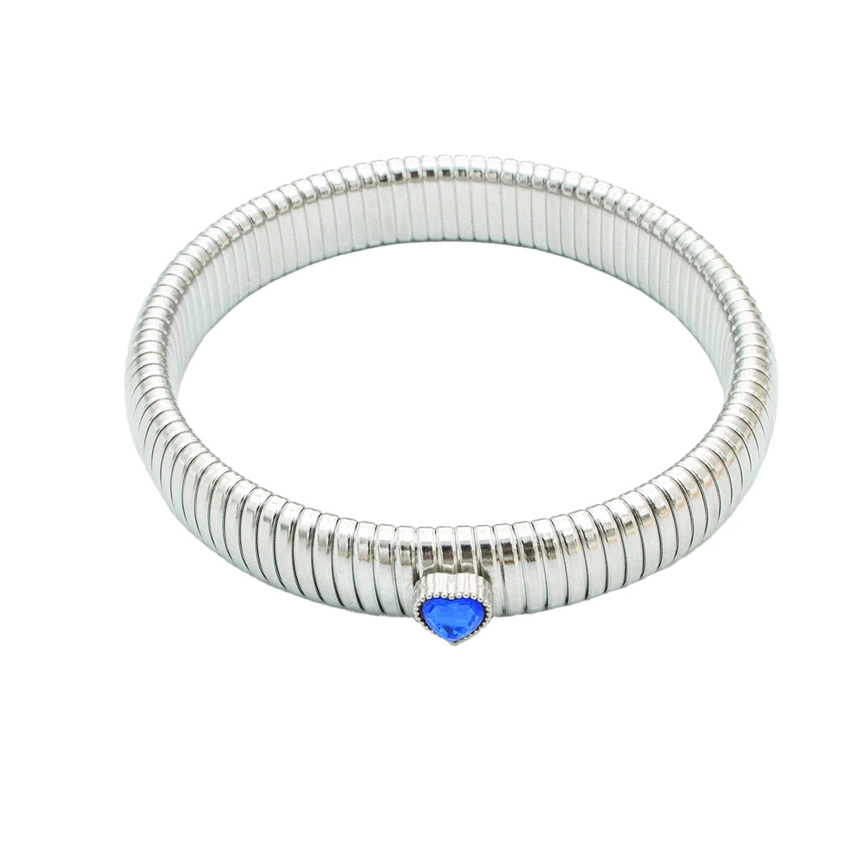Pulsera retro de acero inoxidable, impermeable y elástica, con acabado pulido y baño de oro 18K. Joyería de moda unisex para hombre y mujer