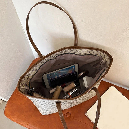 👜 Bolsa de hombro de gran capacidad para mujer, en piel PU suave. Diseño versátil y elegante, perfecta para el día a día, commuting y uso casual. ¡Comodidad y estilo en un solo accesorio!