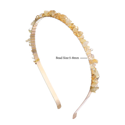 Diadema Piedras Naturales con Cristales  Descripción corta:   Headband con diseño irregular de amatistas y aguamarinas en cuentas tipo chip. Accesorio bohemio y elegante para mujer, ideal para darle un toque único a tu look en fiestas o uso diario.