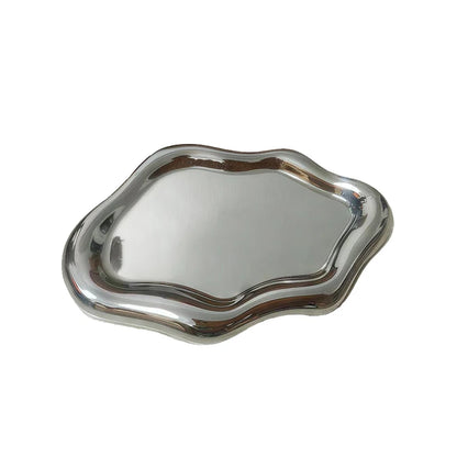 Bandeja de tocador con forma de nube, plato de plástico para joyas, anillos, pendientes, perfume y llaves. Bonita y original decoración