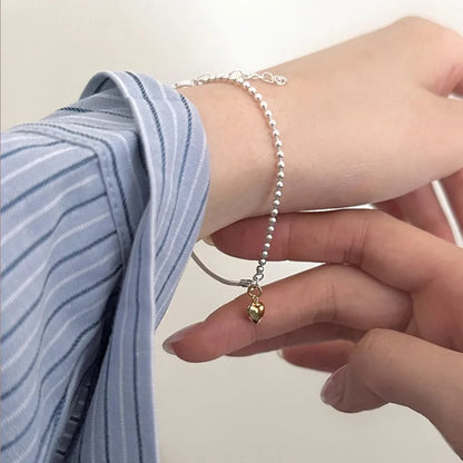 ✨Pulsera punk de plata 925 con cuentas geométricas e inscripción “Peace of Mind”. Diseño irregular y ajustable, ideal para mujer o niña. Joyería de moda perfecta como regalo especial.